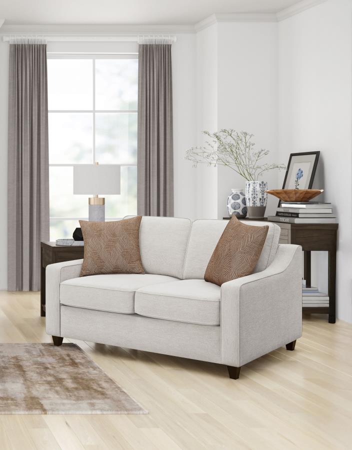 Christine Upholstered Sloped Arm Loveseat