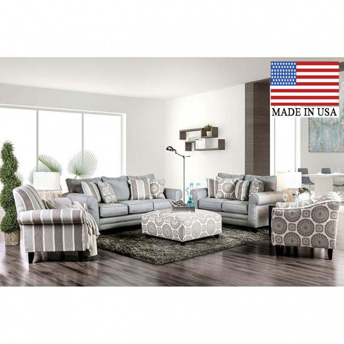 Misty Transitional Rolled Arms Sofa