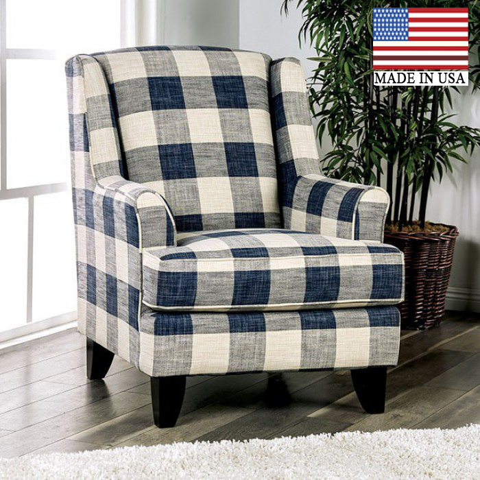 Nash Rolled Arms Checkered Chair