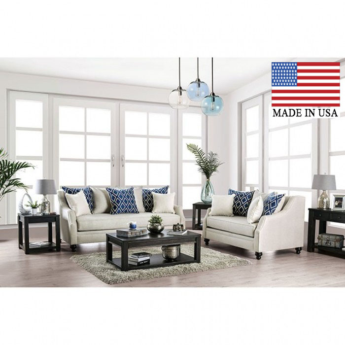 Nefyn Transitional Sloped Arm Sofa