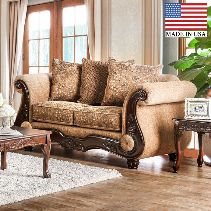 Nicanor Rolled Arms Loveseat