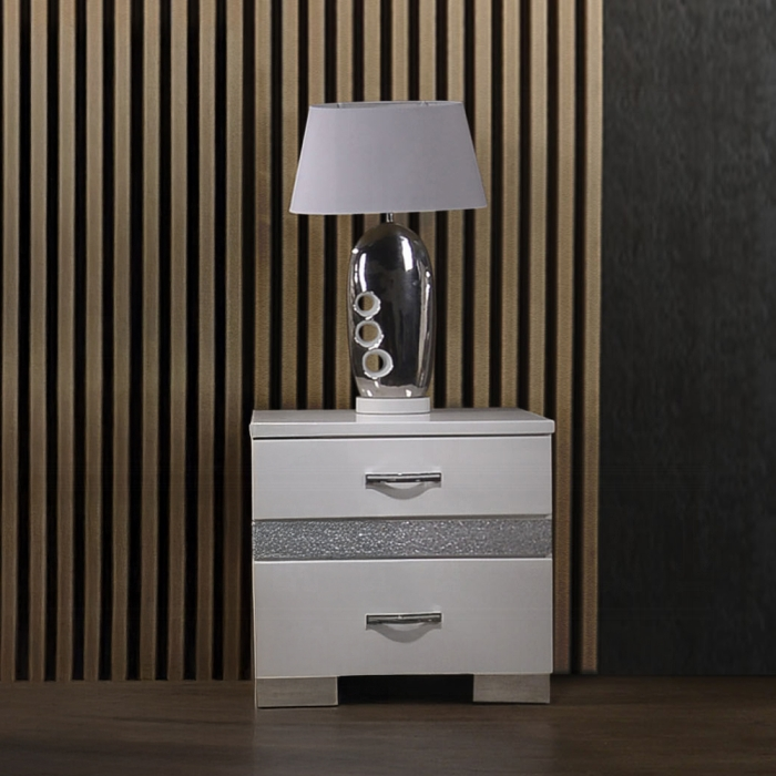 Naima II High Gloss Sparkling Nightstand
