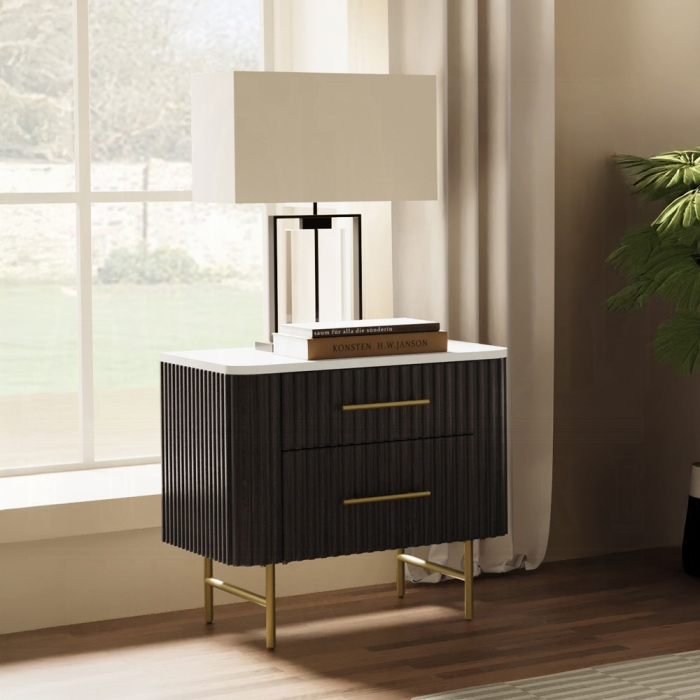 Clayten Marble Top Nightstand