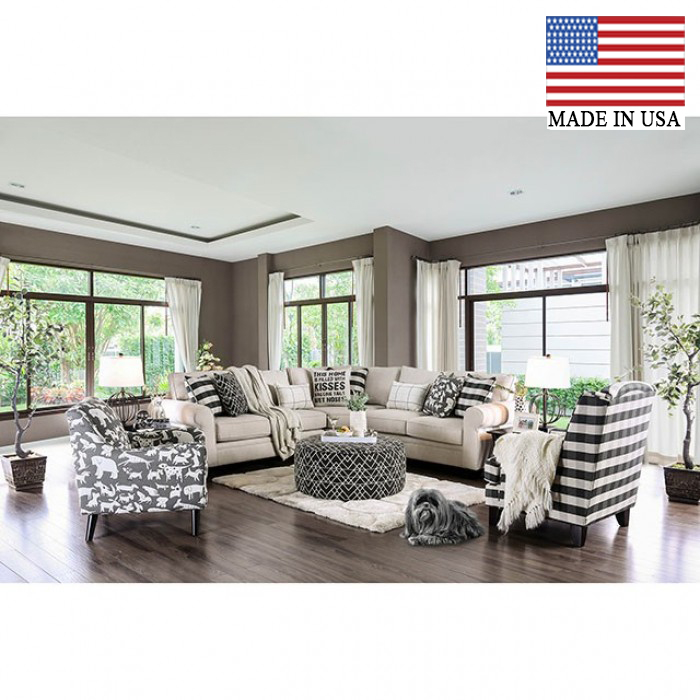 Patricia Rolled Arms Sectional Sofa
