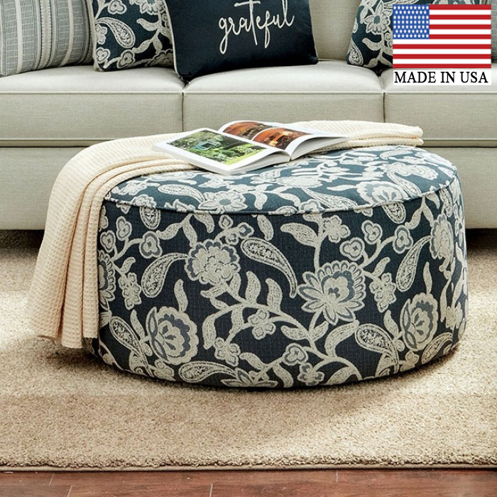 Porthcawl Transitional Floral Ottoman