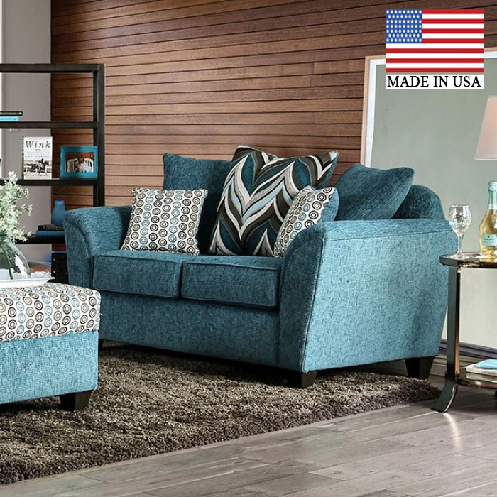 River Transitional Flared Arms Loveseat