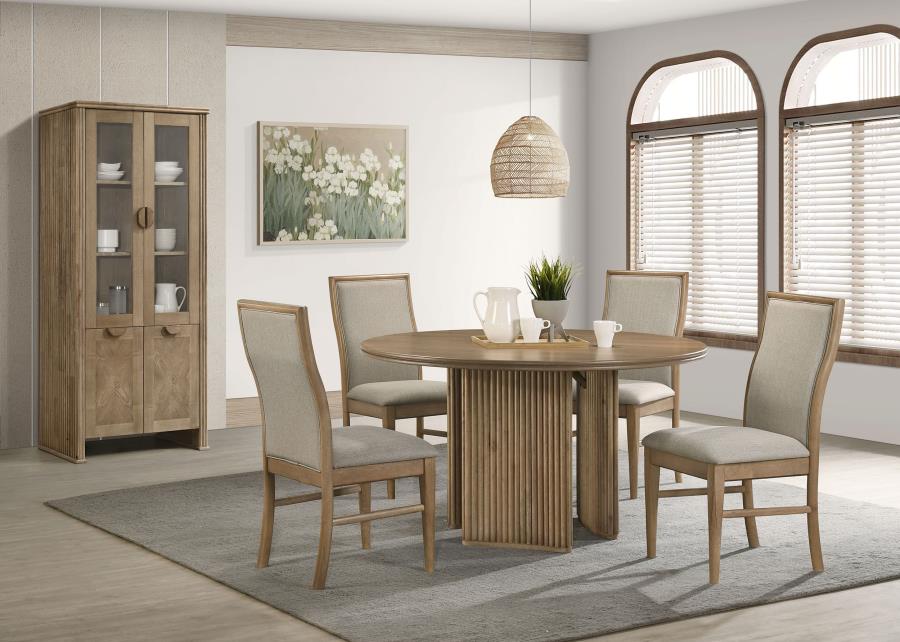 Adina 53-inch Round Wood Dining Table