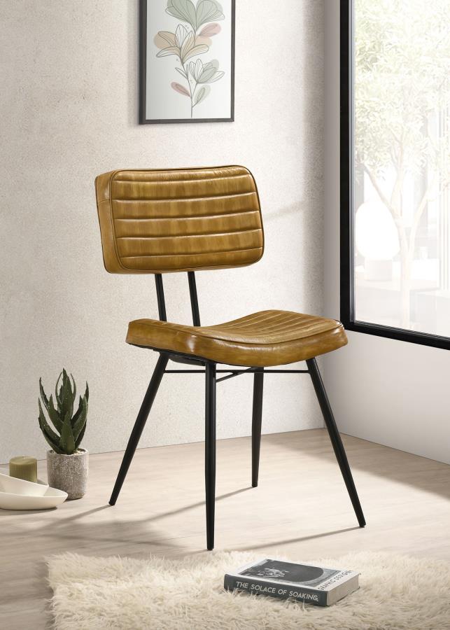 Misty Leather Upholstered Dining Side Chair Set of 2