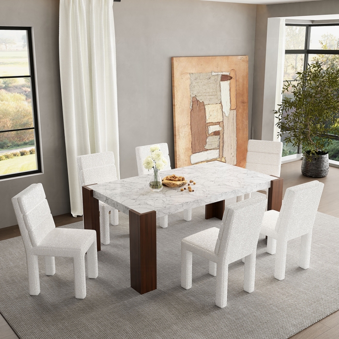 Hettie Dining Table with Engineering Stone Top
