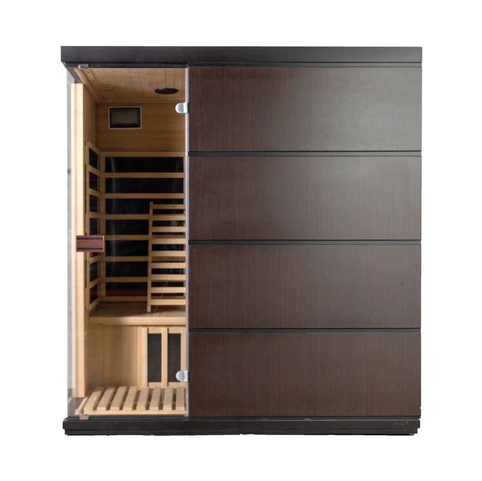 Sirona 3-Person Hemlock Infrared Sauna with 8 Carbon Heaters