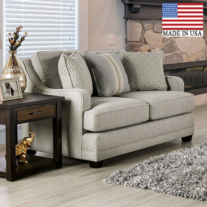Stephney Transitional Sloped Armrest Loveseat
