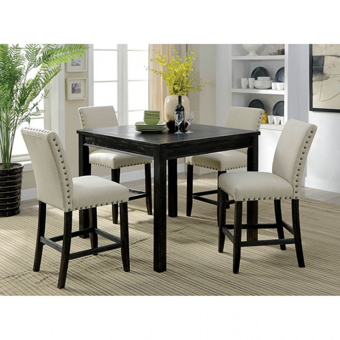 Kristie Rustic 5 Piece Counter Height Table Set