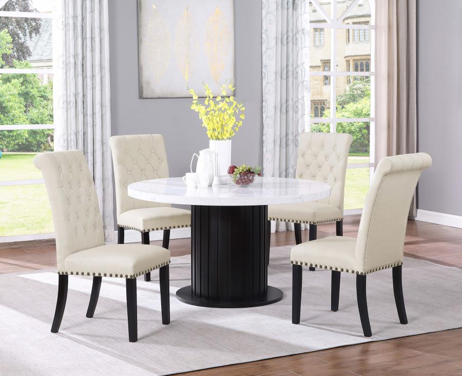 Sherry Round 54-inch Marble Top Dining Table