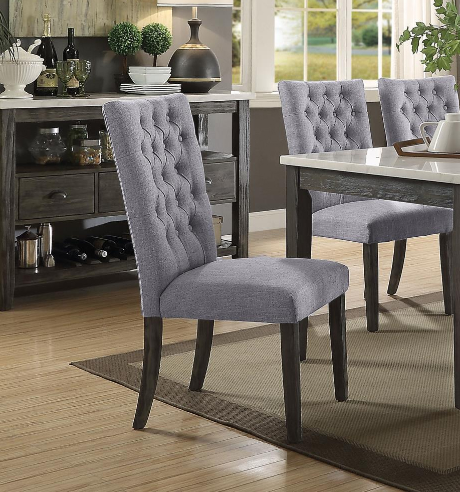 Merel Button Tufted Side Chair Set of 2