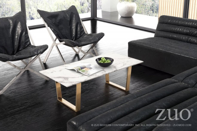 Atlas Faux Marble Coffee Table