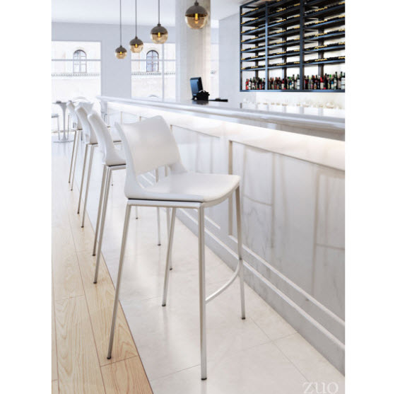 Ace Steel Frame Bar Stool Set of 2