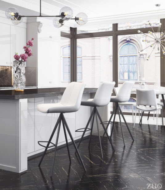 Aki Bar Stool With Foot Rest Set of 2