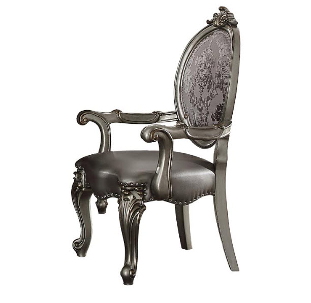 Versailles Arm Chair with Scrolled Motifs Set of 2