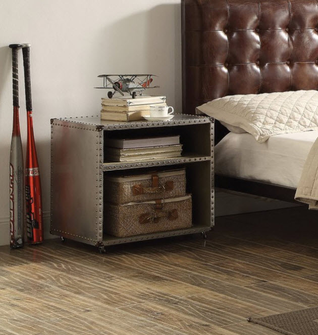 Brancaster Vintage Nightstand With USB Power Dock