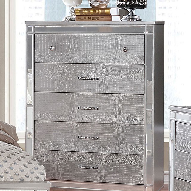 Brachium Crocodile-Textured Detail Chest