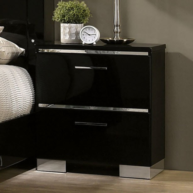 Carlie High Gloss Nightstand