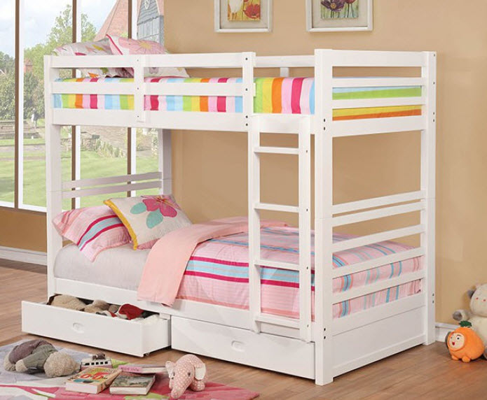 California Transitional Storage Twin/Twin Bunk Bed
