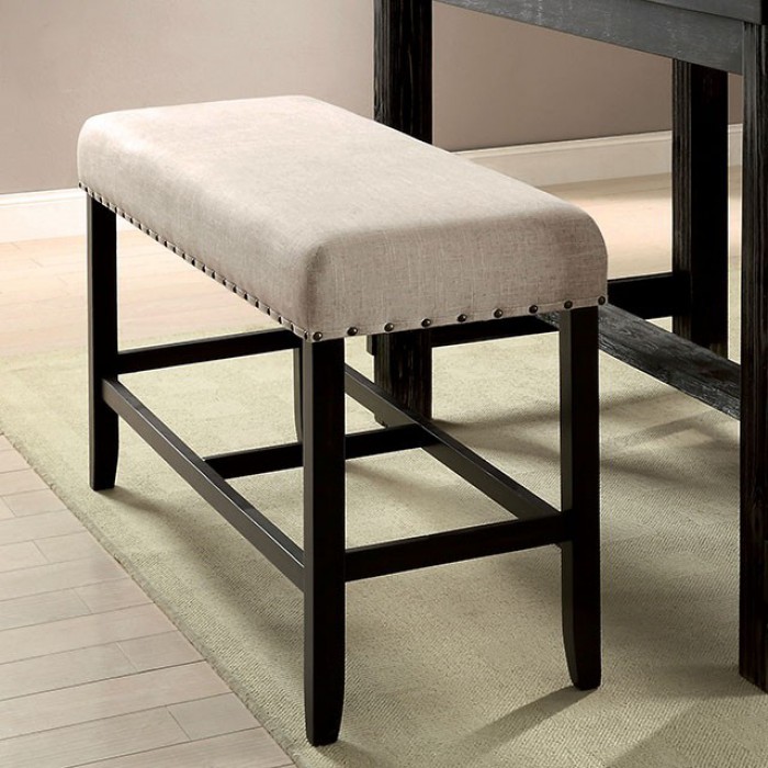 Sania Nailhead Trim Counter Height Bench