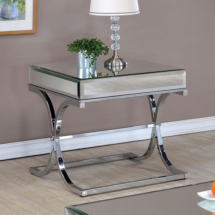Sundance Chrome Mirror Top End Table