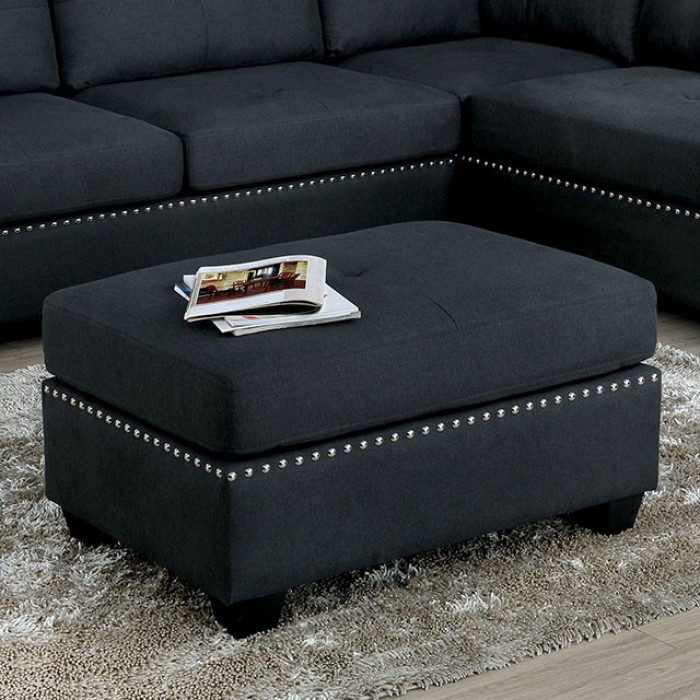Lita Nailhead Trim Ottoman
