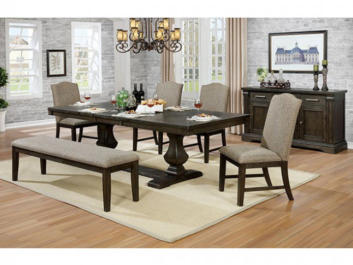 Faulk Molded Details Extendable Dining Table