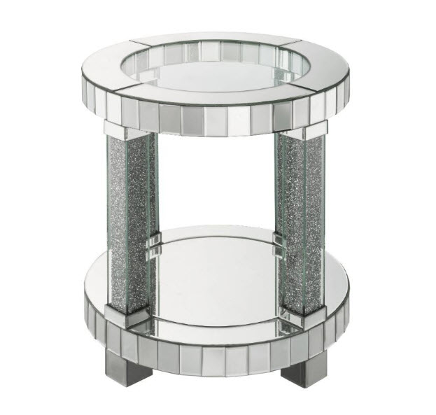 Fafia Glam Mirrored End Table