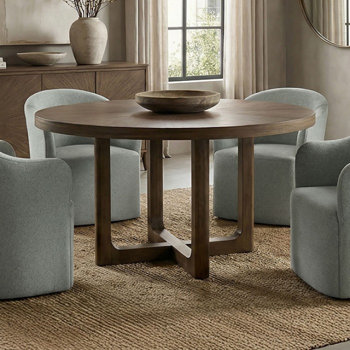 Clarksburg Mid-Century Modern Round Dining Table