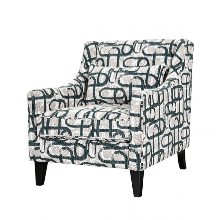 Viviani Transitional Pattern Accent Chair