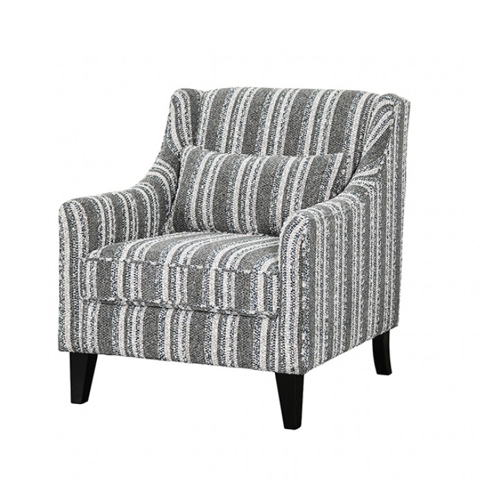 Viviani Transitional Stripe Accent Chair