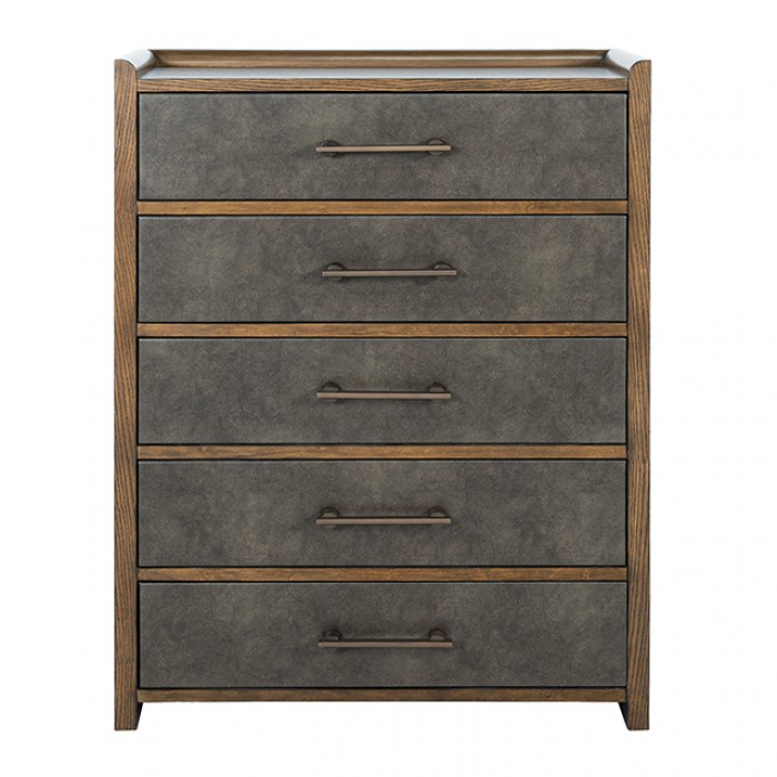 Newent Mid-Century Modern Dark Walnut Chest