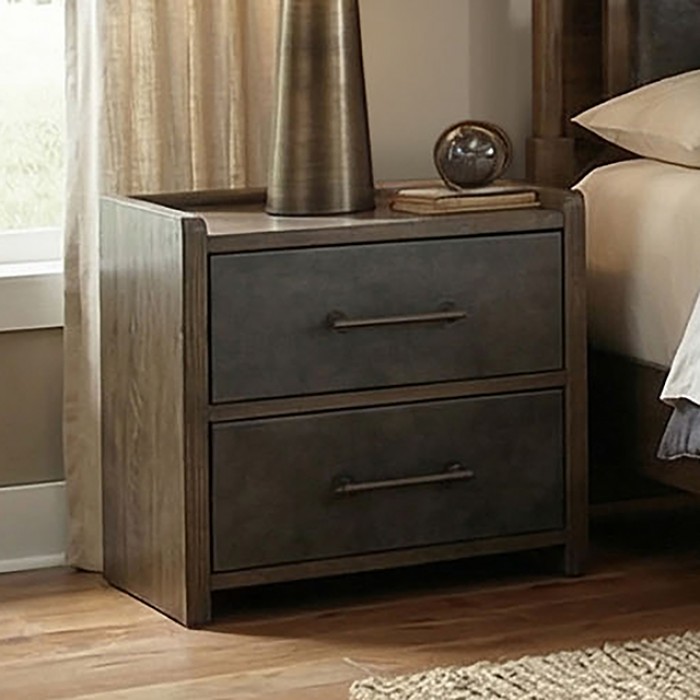 Newent Mid-Century Modern Dark Walnut Nightstand