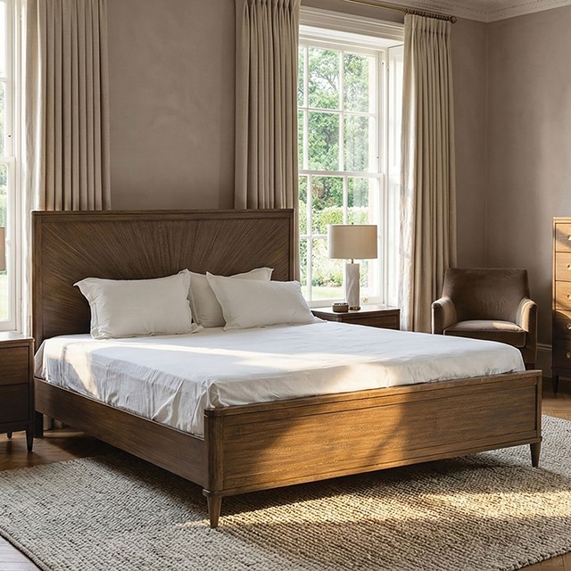 Clarksburg Mid-Century Modern Walnut Bed