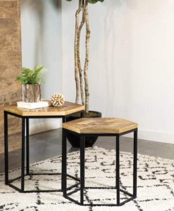 Adger 2-piece Hexagonal Nesting Tables