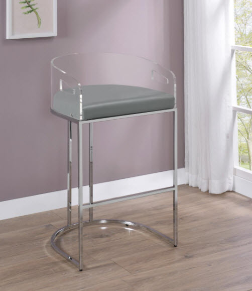 Thermosolis Clear Acrylic Bar Chair Set of 2