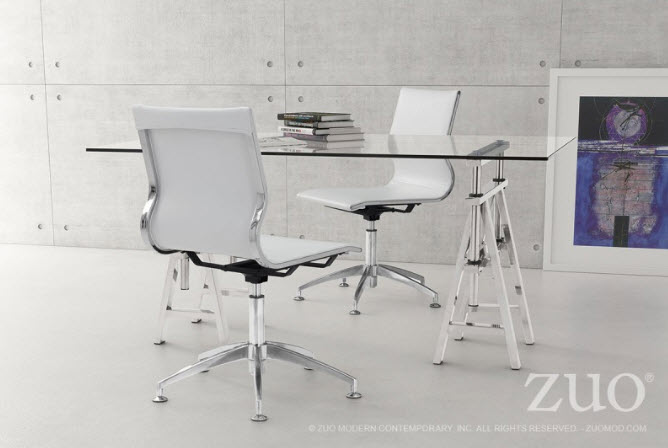 Glider Leatherette Conference Office Chair