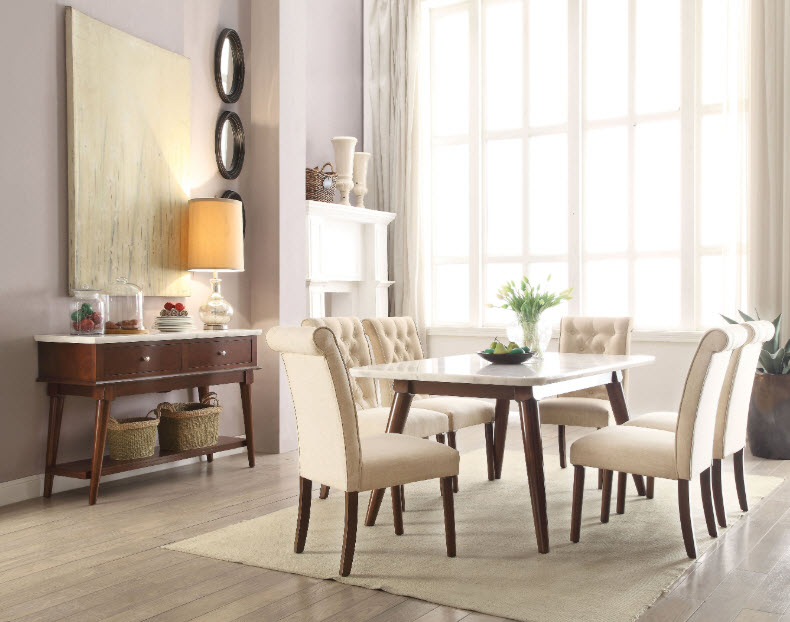 Gasha Rectangular Leg Dining Table