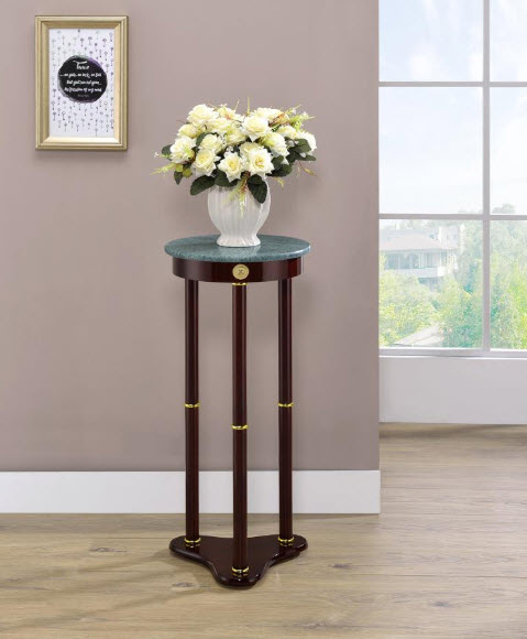 Edite Round Marble Top Plant Stand