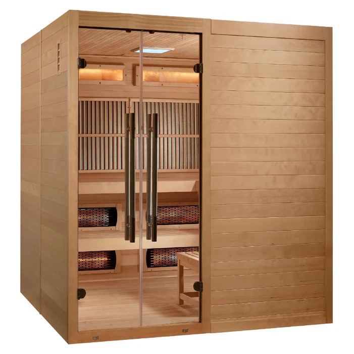 Toledo 6 Person Hybrid Sauna Full Spectrum and Harvia Traditional Stove