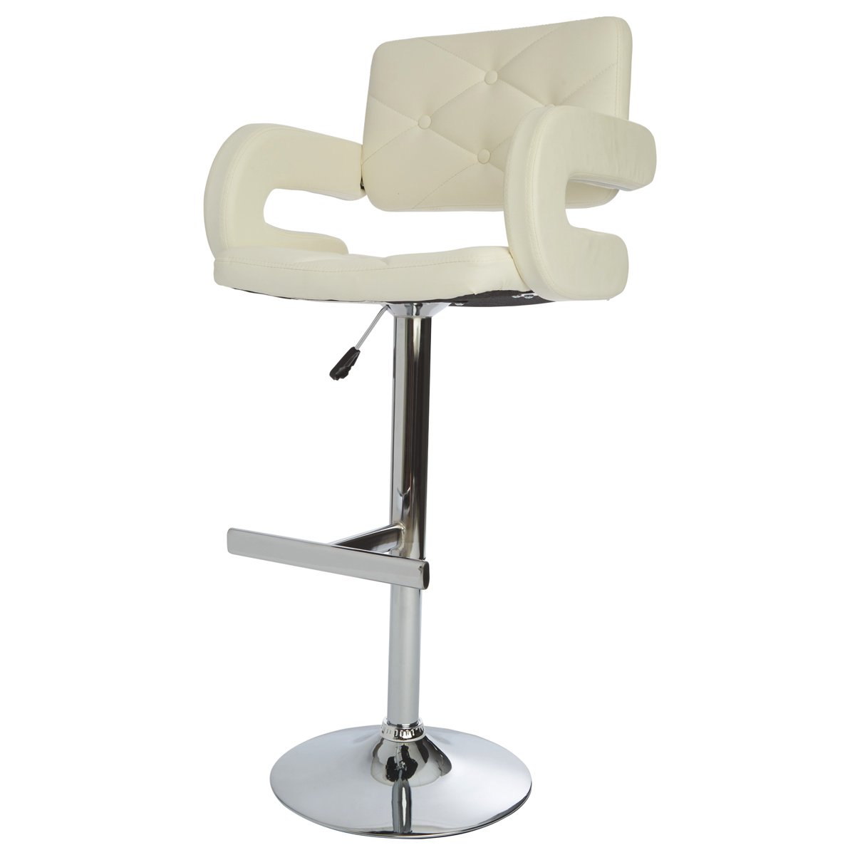 Vera Adjustable Height Diamond Tufted Vanity Stool