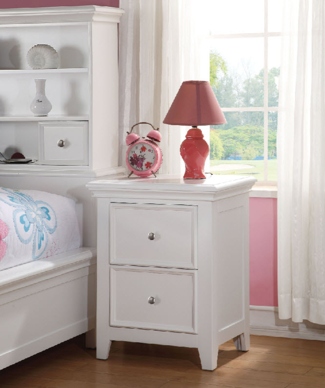 Lacey Contemporary Two Drawer Nightstand