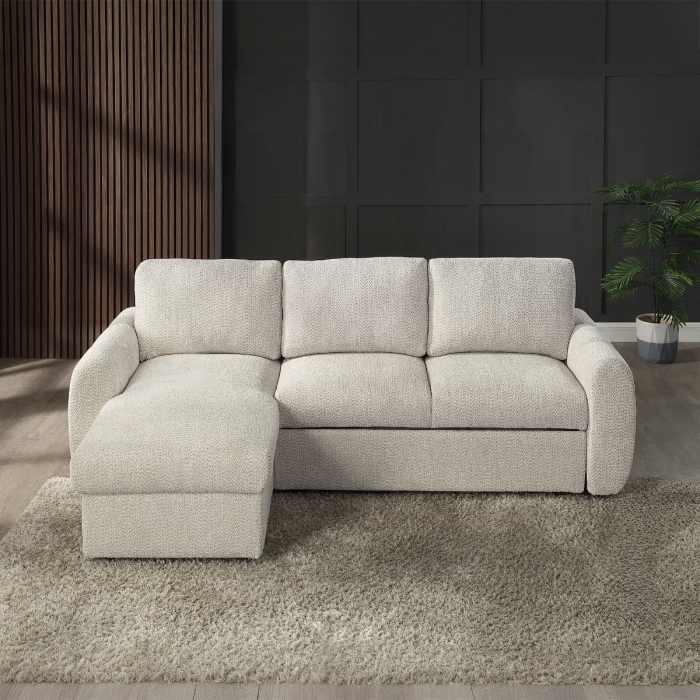 Nuriel Reversible Sectional Sofa with Sleeper & Storage