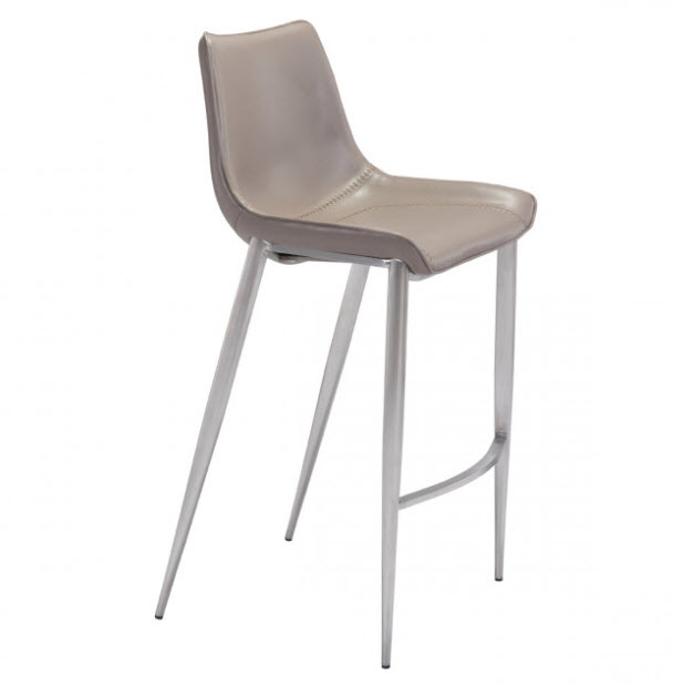 Magnus Stainless Steel Leg Bar Chair Set of 2