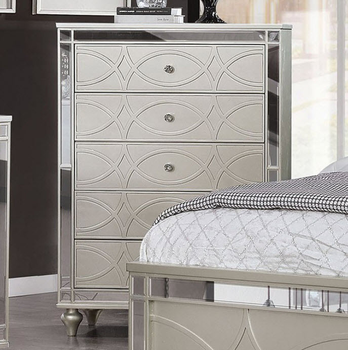 Manar Transitional Chest with Mirror Accents