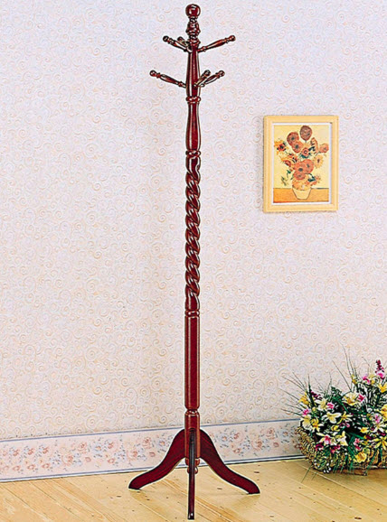 Riona 6 Hook Freestanding Wood Coat Rack Hat Hanger