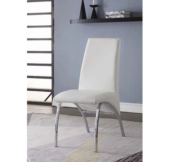 Pervis Side Chair with Metal Curved Legs Set of 2